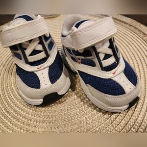 Baby Nike Blue and White Sneakers, Size 2